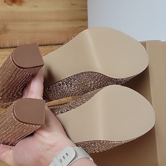 NIB Steve Madden Skyrise Rhinestone Platform heels size 8 - Picture 6 of 7